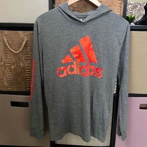 Adidas long sleeve hooded t-shirt